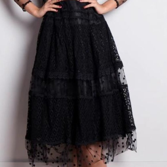 💋💋💋BLACK MID CALF SHEER 🔥🔥DRESS💋💋💋 - Picture 3 of 5